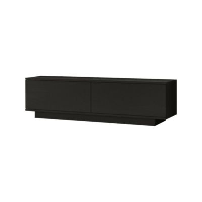 Meuble TV Goro, Buffet de salon, Armoire basse pour TV, Base murale de rangement, 140x36h38 cm, Noir