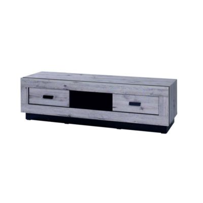 Meuble TV grand modèle MALAGA - Coloris chêne Wellington - 170 x 45 x 48 cm