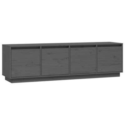 Meuble TV Gris 156x37x45 cm Bois de pin massif - Prolenta Premium