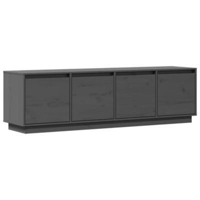 Meuble TV Gris 156x37x45 cm Bois de pin massif - Prolenta Premium