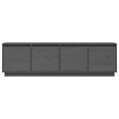 Meuble TV Gris 156x37x45 cm Bois de pin massif - Prolenta Premium
