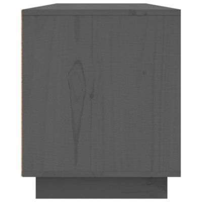 Meuble TV Gris 156x37x45 cm Bois de pin massif - Prolenta Premium