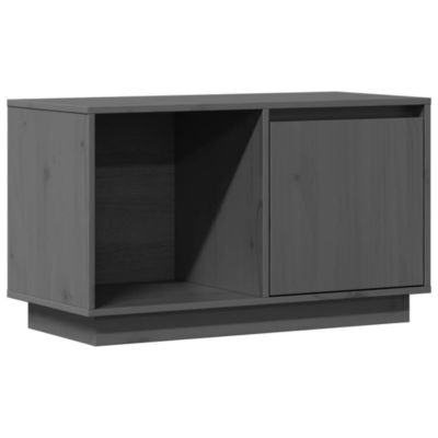 Meuble TV Gris 74x35x44 cm Bois de pin massif - Prolenta Premium
