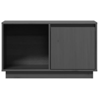 Meuble TV Gris 74x35x44 cm Bois de pin massif - Prolenta Premium