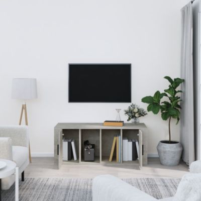 Meuble TV Gris béton 100x35x40 cm Bois d'ingénierie - Prolenta Premium