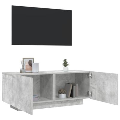 Meuble TV Gris béton 100x35x40 cm Bois d'ingénierie - Prolenta Premium