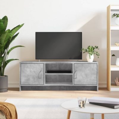 Meuble TV gris béton 102x30x37,5 cm bois d'ingénierie - Prolenta Premium