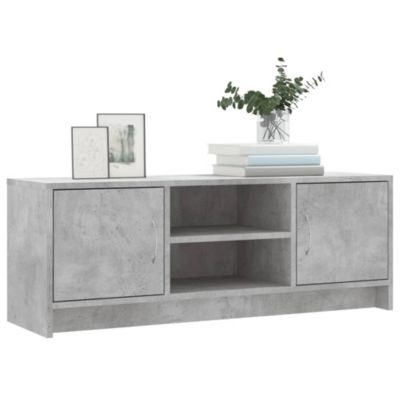 Meuble TV gris béton 102x30x37,5 cm bois d'ingénierie - Prolenta Premium