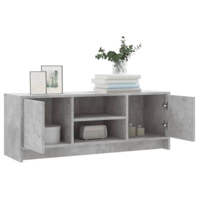 Meuble TV gris béton 102x30x37,5 cm bois d'ingénierie - Prolenta Premium