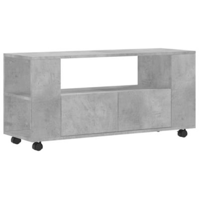 Meuble TV gris béton 102x34,5x43 cm bois d'ingénierie - Prolenta Premium