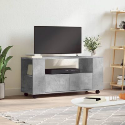 Meuble TV gris béton 102x34,5x43 cm bois d'ingénierie - Prolenta Premium
