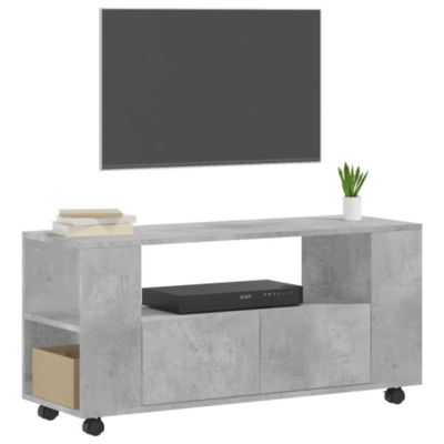 Meuble TV gris béton 102x34,5x43 cm bois d'ingénierie - Prolenta Premium
