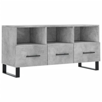 Meuble TV gris béton 102x36x50 cm bois d'ingénierie - Prolenta Premium