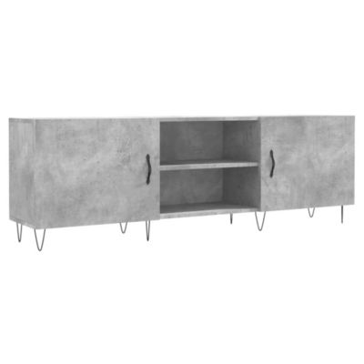 Meuble TV gris béton 150x30x50 cm bois d'ingénierie - Prolenta Premium