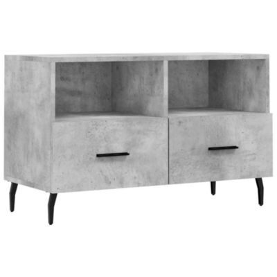 Meuble TV Gris béton 80x36x50 cm Bois d'ingénierie - Prolenta Premium