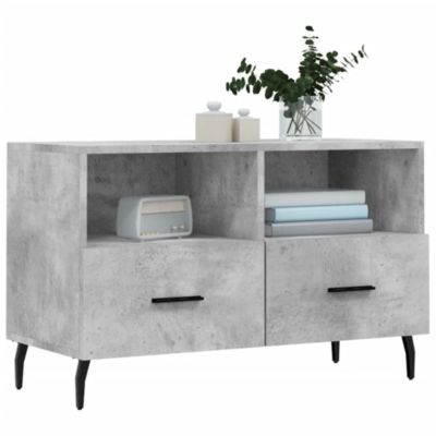 Meuble TV Gris béton 80x36x50 cm Bois d'ingénierie - Prolenta Premium