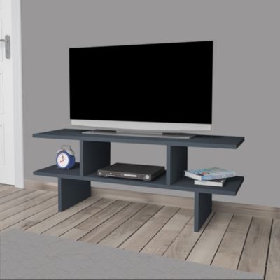 Meuble TV Heim panneau de particules 100 x 30 x 38 cm anthracite en.casa