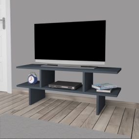 Meuble TV Heim panneau de particules 100 x 30 x 38 cm anthracite en.casa