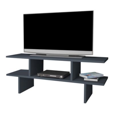 Meuble TV Heim panneau de particules 100 x 30 x 38 cm anthracite en.casa