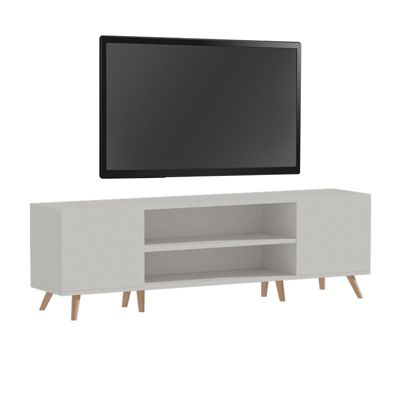 meuble tv icarus blanc-naturel 150x32x46 cm