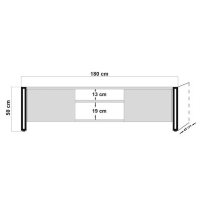 Meuble TV industriel 180 cm SYN