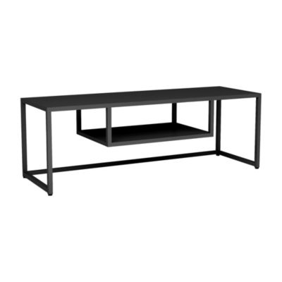 Meuble TV Isokyrö en métal 120 x 40 x 40 cm noir en.casa