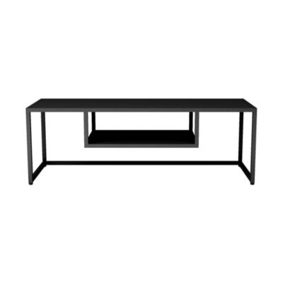 Meuble TV Isokyrö en métal 120 x 40 x 40 cm noir en.casa
