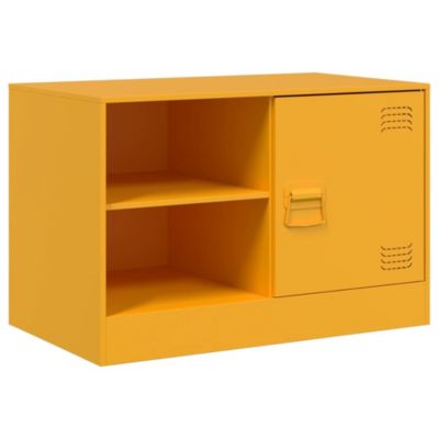 Meuble TV jaune moutarde 67x39x44 cm acier - Prolenta Premium