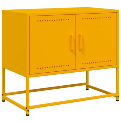 Meuble TV jaune moutarde 68,5x39x60,5 cm acier - Prolenta Premium