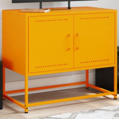 Meuble TV jaune moutarde 68,5x39x60,5 cm acier - Prolenta Premium