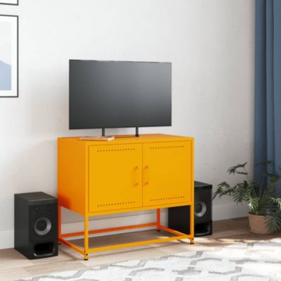Meuble TV jaune moutarde 68,5x39x60,5 cm acier - Prolenta Premium
