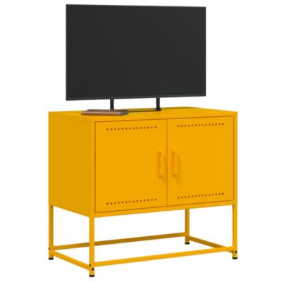 Meuble TV jaune moutarde 68,5x39x60,5 cm acier - Prolenta Premium