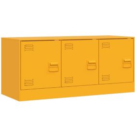 Meuble TV jaune moutarde 99x39x44 cm acier - Prolenta Premium