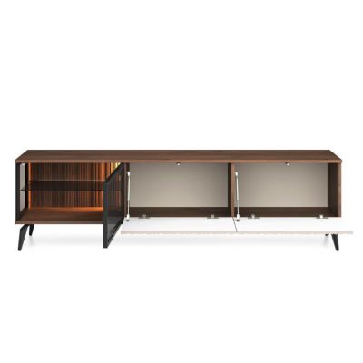 Meuble TV Komodee DAWSON RTV1 Frontal en relief Chêne Noisette Cachemire 39 x 180 x 50 cm