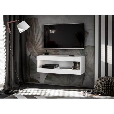 Meuble TV Komodee TIVOLI RTV2 Espace ouvert - Blanc Blanc 35 x 100 x 36 cm