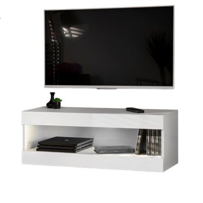 Meuble TV Komodee TIVOLI RTV2 Espace ouvert - Blanc Blanc 35 x 100 x 36 cm