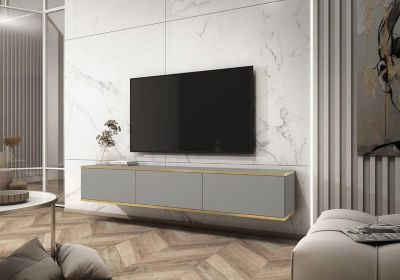Meuble TV Élégant - Design Moderne Avec Fonction Push-to-open, 175 X 30 X 32 Cm