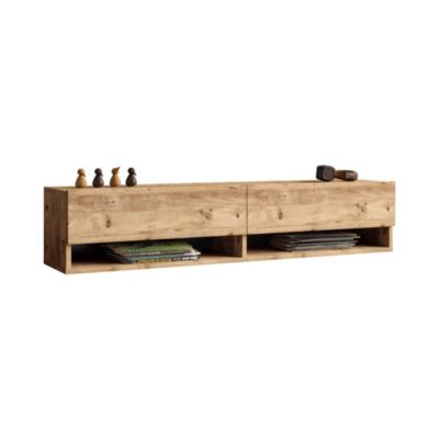 Meuble TV Laitila à 2 portes 29,5 x 140 x 31,5 cm effet bois de pin en.casa