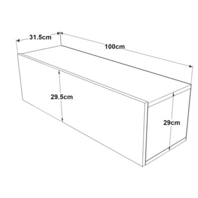 Meuble TV Lapinlahti à porte 29,5 x 100 x 31,5 cm effet bois de pin en.casa