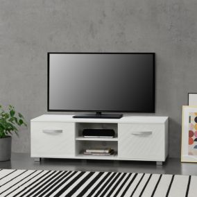 Meuble TV Laugar Panneau de Particules 120 x 40 x 38 cm Blanc en.casa