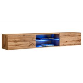 Meuble TV LED Design "Switch III" 180cm Naturel