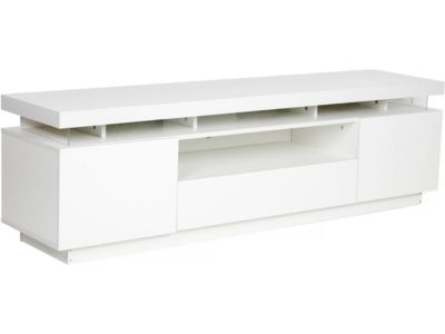 Meuble TV LED Laqué "Ruth"  165 x 40 x 49 cm  Blanc