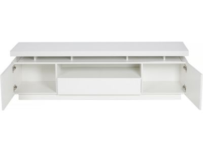 Meuble TV LED Laqué "Ruth"  165 x 40 x 49 cm  Blanc