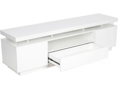 Meuble TV LED Laqué "Ruth"  165 x 40 x 49 cm  Blanc