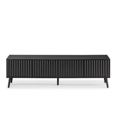 Meuble TV Lluvia 4 portes couleur noir