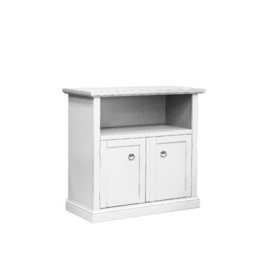 Meuble TV Luisa, Blanc, Bois, 87x40x82 cm, EPIKASA