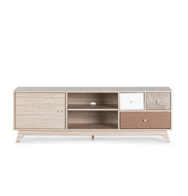 Meuble TV Maia 1 porte et 3 tiroirs multicolores