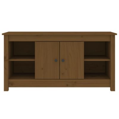 Meuble TV Marron miel 103x36,5x52 cm Bois de pin massif - Prolenta Premium