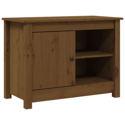Meuble TV Marron miel 70x36,5x52 cm Bois de pin massif - Prolenta Premium