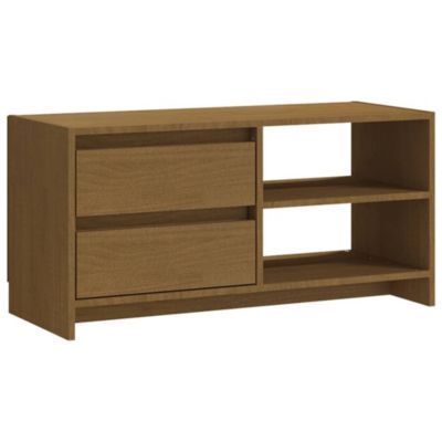Meuble TV Marron miel 80x31x39 cm Bois de pin massif - Prolenta Premium